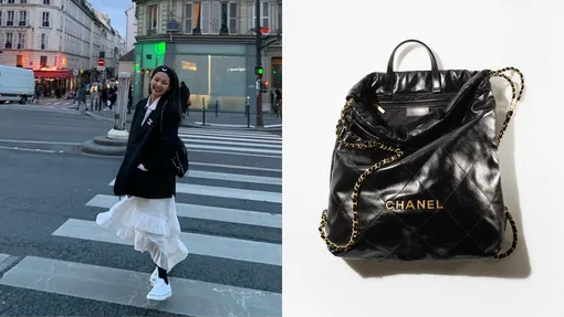 Дженни из BLACKPINK с рюкзаком Chanel